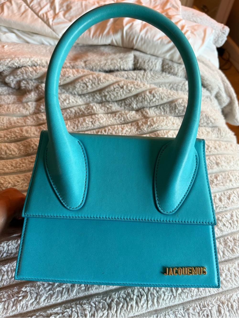 Jacquemus Teal Mini Top-Handle Le Chiquito